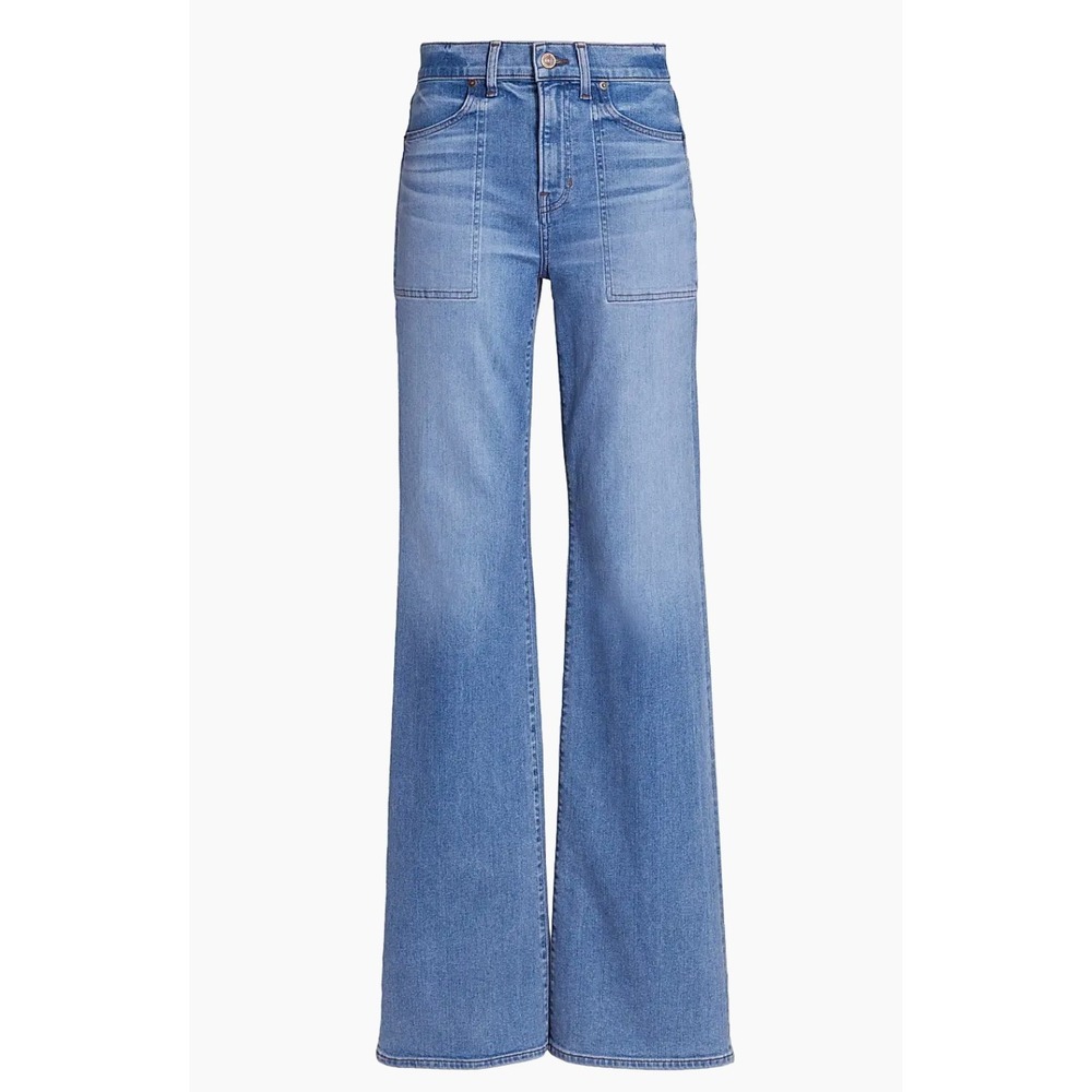 Veronica Beard | Crosbie Wide-Leg Jeans in Amethyst Patch Pocket | Sz 27